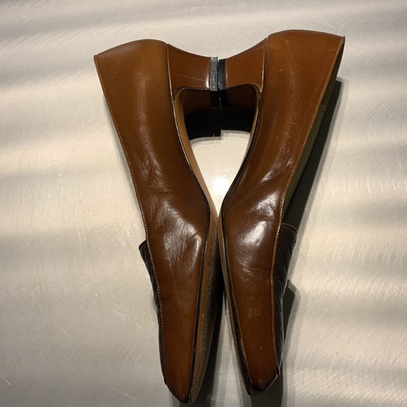 David Evins Brown Two Tone Quilted Loafer Size 9 AAA - Picture 7 of 14